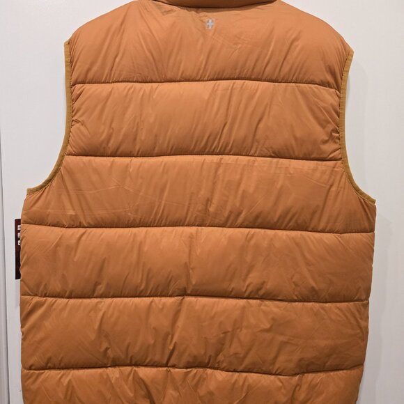 NWT Swiss Tech Mens XL Brown Tan Puffer Vest Jacket with Peak Technology - Picture 4 of 8